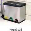 ALLC Kitchen Trash Can Trash Can with Pedal Trash Can 3 Inner Barrel Square Trash Can with Cover Indoor/Outdoor Garbage Sorting Bin Garbage Can for Bedroom Office Living Room view 3