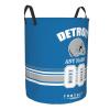 Detroit Laundry Hamper, Personalized Football Style Laundry Basket, Custom Name and Number Collapsible Storage Basket with Handle Gift for Bedroom Bathroom view 2