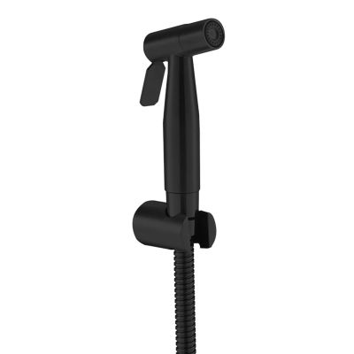 Bidet Sprayer for Toilet, Handheld Sprayer Kit, Stainless Steel Bathroom Cloth Diaper Faucet Fixture,Brushed (Color : Black)