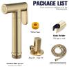 Bidet Sprayer for Toilet, Handheld Cloth Diaper Sprayer, Bathroom Jet Sprayer Kit Spray Attachment with Hose and Shower Angle Valve,Titanium Gold (Color : Brushed Gold) view 2