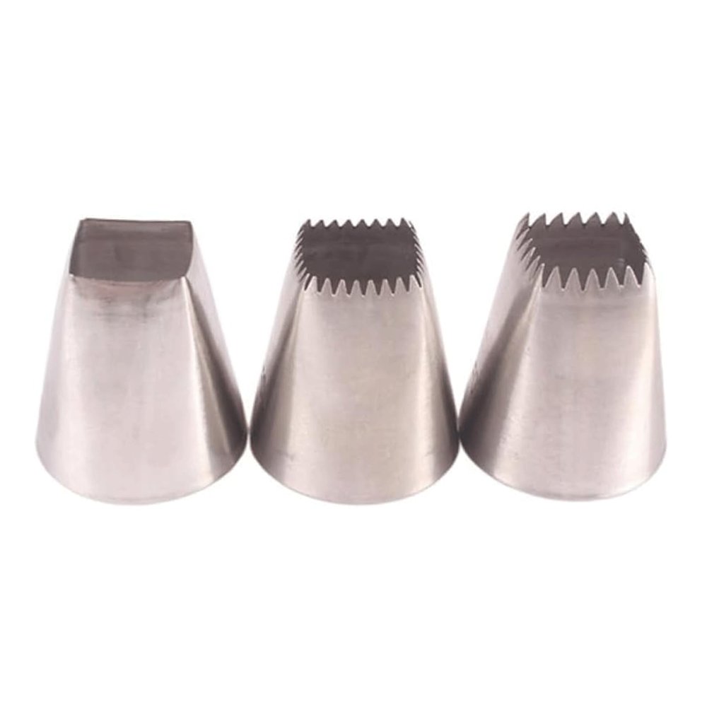 Pastry Nozzle 1pcs F01 /3pcs Stainless Steel Big Nozzles For Cake Cream Piping Tips Square Cupcake Cake Piping Tips Set