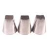 Pastry Nozzle 1pcs F01 /3pcs Stainless Steel Big Nozzles For Cake Cream Piping Tips Square Cupcake Cake Piping Tips Set view 1
