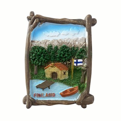 3D Finland Fridge Magnet Travel Souvenir Refrigerator Decoration Magnetic Sticker Hand Painted Craft