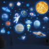 Glow in The Dark Stars Solar System Wall Decals, Star and Planets Stickers for Ceiling, Wall Sticker Decor for Kids Boys Room (Blue) view 2