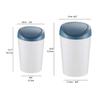 ALLC Kitchen Trash Can Plastic Airtight Trash Can with Rocker Lid Removable Wastebasket for Home and Office Recycling Bin Trash Bin Garbage Can for Bedroom Office Living Room view 2