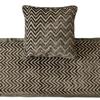 The HomeCentric King Queen Twin Grey Decorative Twin 53"x18" Bed Runner with 2 Pillow Cover, Crystals Bed Scarf on Velvet Fabric - Grey Crystal Chevy view 3