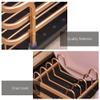 Aluminum Alloy Dish Rack with Drainage Outlet Storage, Kitchen Sink Drying Shelf, Bowl & Tool Holder, Black Gold view 3