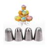 4pcs Pastry Nozzles Stainless Steel Piping Nozzle Reusable Cookie Cake Cream Nozzles Cake Decorating Tools Piping Tips view 2