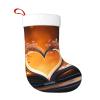 OPSREY Love Shape Book Print Christmas Stocking Plush Xmas Stockings Personalized Hanging Christmas Ornaments for Holiday Family Fireplace Decorations Gift view 3