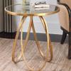 ROLTIN Greenwich Collection Glass Coffee Table with Matte Gold Frame view 2
