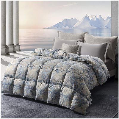 ZTGL Fluffy Lightweight Warm Duvet 95% Goose Down Fiber Comforter Queen Size Duvet Insert, Luxurious Skin-Friendly Soft Cotton Cover, All-Season Down Quilt King Comforter,H,200x230cm(2000g)