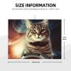 Funny Cat in Space Dish Drying Mat Large 18"x 24" Dishes Drainer Mats for Kitchen Counter Super Absorbent Quick Drying Coffee Mat Dish Rack Pad,Rack Tableware Mat view 2