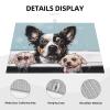 Funny Dog Having a Bath Dish Drying Mat Large 18"x 24" Dishes Drainer Mats for Kitchen Counter Super Absorbent Quick Drying Coffee Mat Dish Rack Pad,Rack Tableware Mat view 3