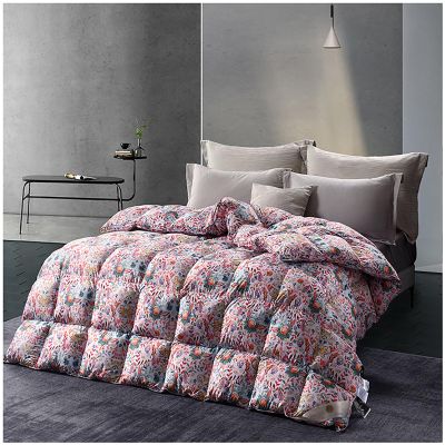 ZTGL Fluffy Lightweight Warm Duvet 95% Goose Down Fiber Comforter Queen Size Duvet Insert, Luxurious Skin-Friendly Soft Cotton Cover, All-Season Down Quilt King Comforter,S,200x230cm(2000g)