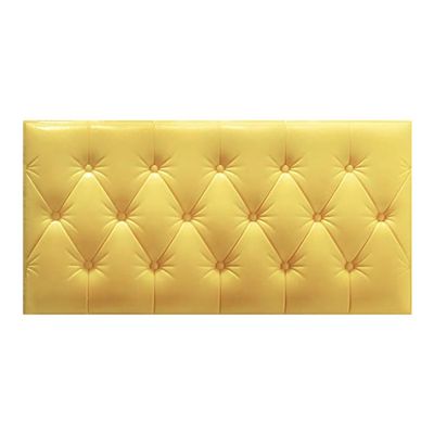 LKXHarleya 13.78" x 27.56" Anti-Collision 3D Foam Wall Stickers Self Adhesive Nursery Room Soft Foam Wall Panels Home Decoration, Yellow