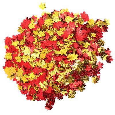 100g 0.8in Maple Leaf Confetti Thanksgiving Glitter Maple Leaf Paillettes Autumn Party Glitter Sequin Table Decorations for Thanksgiving Day for Gift to Home Decor