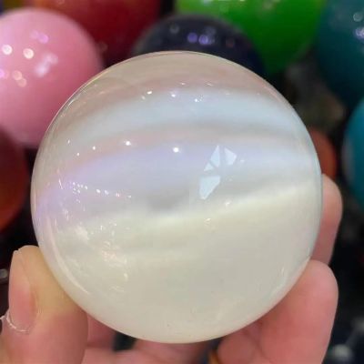 AtkitS Beautiful Natural Quartz Cat's Eye Crystal Treatment Ball (Size : 80mm)