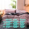 XHCTNN 4Pcs Queen Sheet Set - High Weight Milk Fleece Soft Fade Resistant King Beding Solid Color Quilt Cover Pillowcase for Fall Winter(H,2.0m/220 * 240cm) view 4
