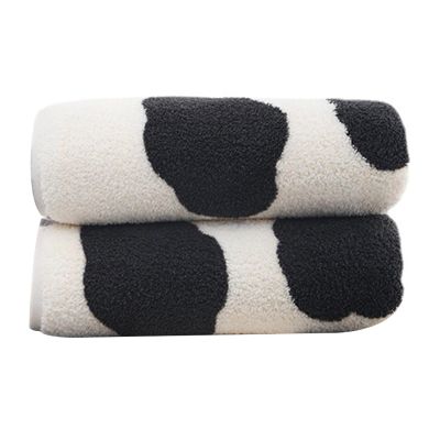 Talent Star Cartoon Cute Cow Print Bath Towels, Strong Water Absorbent Quick Dry Animal Cow Bath Towel Bathroom Towel for Men, Women, Travel, Swim Bath Towel