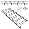 MObyat Metal Wine Glass Rack, Black Stainless Steel Stemware Rack, Glass Storage Hanger Organizer, 1/2/3/4/5/6/7 Rows, for Bar Counter, Kitchen, Screws Included (Size : 6 Rows(66.5X30CM/26.2X11.8IN)) view 1