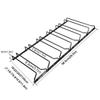 MObyat Metal Wine Glass Rack, Black Stainless Steel Stemware Rack, Glass Storage Hanger Organizer, 1/2/3/4/5/6/7 Rows, for Bar Counter, Kitchen, Screws Included (Size : 6 Rows(66.5X30CM/26.2X11.8IN)) view 2
