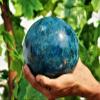 Beautiful Natural Blue Apatite Ball Sphere Quartz Crystal Mineral (Size : 400-450g) view 4