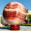AtkitS Beautiful Natural red Striped Flesh Quartz Crystal Ball (Size : 55-60) view 4