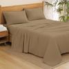 Ready To Rest RV Bunk - 42 x 80, 4 Piece RV Sheets with 15" Deep Pocket, 100% Egyptian Cotton, Soft & Comfy, 1 Fitted Sheets + 1 Flat Sheet & 2 Pillowcases (Taupe Solid) view 1