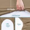Ready To Rest RV Bunk - 42 x 80, 4 Piece RV Sheets with 15" Deep Pocket, 100% Egyptian Cotton, Soft & Comfy, 1 Fitted Sheets + 1 Flat Sheet & 2 Pillowcases (Taupe Solid) view 4