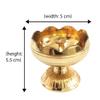 Anjali Enterprises Solid Brass Flower Design Diya tealight Holder Pooja Deepak Oil lamp Set of 2 pcs(Height 5 cm) view 3