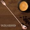 Bar Spoon Stainless Steel Mixing Spoon Cocktail Spoon Spiral Pattern Bar Cocktail Shaker Spoon with Long Handle Bar Mixing Spoon Beverage Coffee Mixing Layering Tool (Rose) view 3