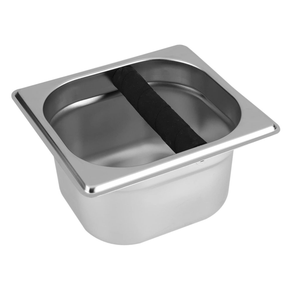 Coffee Knock Box, Barista Stylistic Coffee Knock Box for Grounds Shock-Absorbent Durable Barista Stylistic Knock Box, Coffee Dump Bin with Removable Knock Bar(small)