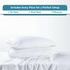 Ready To Rest 100% Egyptian Cotton Twin XL Sheet Set - 4 Piece Sheets with 15" Deep Pocket, 1 Fitted Sheets + 1 Flat Sheet & 2 Pillowcases, Extra Long Bed Sheets for Dorm Bedding (White Solid) view 3