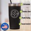 75th Birthday Tumbler 75 Year Old Anniversary Bday Funny Gift Idea For Novelty Gag Coffee Tea Insulated Cup With Lid Black 20 Oz view 2