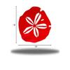 Riverside Designs Coastal Sand Dollar Ocean Beach Metal Art Steel Wall Dcor (18", Red) view 2