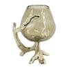 CC Home Furnishings Pinched Glass Candle Holder with Legs - 10.5" view 4