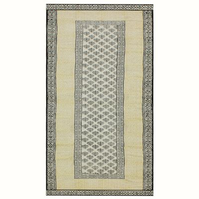4x12 Runner Rug Kilim Rug Handmade Boho Rug Oriental Rug Beige Black Cotton Rug Thick 0.19 inches Easy Washable Rug Flatweave Rugs for Home Foyer Corridor Runner Hotels Partys Hallway Stair Runner