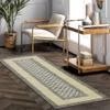 4x12 Runner Rug Kilim Rug Handmade Boho Rug Oriental Rug Beige Black Cotton Rug Thick 0.19 inches Easy Washable Rug Flatweave Rugs for Home Foyer Corridor Runner Hotels Partys Hallway Stair Runner view 2