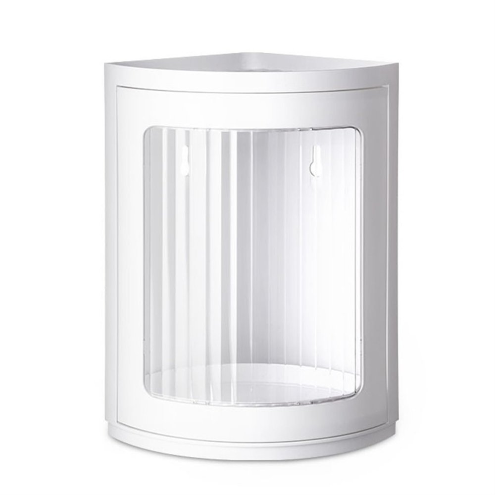 SHOKHI Bathroom Storage Rack Rotating Non Punching Bathroom Wall Corner Multifunctional Wall Mounted Storage Rack Makeup Box