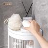 SHOKHI Bathroom Storage Rack Rotating Non Punching Bathroom Wall Corner Multifunctional Wall Mounted Storage Rack Makeup Box view 2