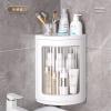 SHOKHI Bathroom Storage Rack Rotating Non Punching Bathroom Wall Corner Multifunctional Wall Mounted Storage Rack Makeup Box view 4
