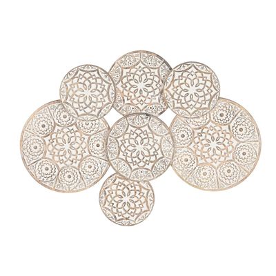 Home ESPRIT Wall Decoration Natural White Antique Finish 86 x 4 x 64 cm