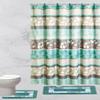 19 Piece Complete Bathroom Accessory Set with Anti-Slip Bath Rugs, Shower Curtain, and Hooks. (Zen Mint) view 2