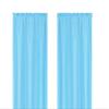 5 Piece Set Microfiber Smooth Touch Blackout Lightfiltering Rod Pocket Panels and Waterfall Valance with Tassels R64 63" Long (Aqua Blue) view 2