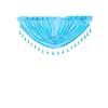 5 Piece Set Microfiber Smooth Touch Blackout Lightfiltering Rod Pocket Panels and Waterfall Valance with Tassels R64 63" Long (Aqua Blue) view 3