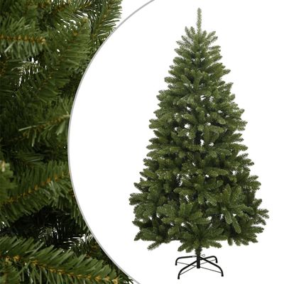 VidaXL Modern Green Christmas Tree, Hinged Artificial Holiday Tree with PVC Tips and Sturdy Stand, Easy Assembly, Lifelike Indoor/Outdoor Christmas Tree, 82.7" Tall