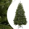 VidaXL Modern Green Christmas Tree, Hinged Artificial Holiday Tree with PVC Tips and Sturdy Stand, Easy Assembly, Lifelike Indoor/Outdoor Christmas Tree, 82.7" Tall view 1