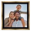 16x16 Frame with Mat - Bronze 19x19 Frame Wood Made to Display Print or Poster Measuring 16 x 16 Inches with Black Photo Mat view 3