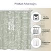 AMBZEK Sage Green Teen Shower Curtain 60Wx72L Inch Kids Funny Quotes Inspirational You are Motivational Words Abstract Artwork Cloth Fabric Waterproof Polyester Bathroom Decor Set with 12 Pack Hooks view 3