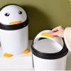 WAOCEO Trash Cans Wastebasket Cartoon Penguin Trash Can Kitchen Large with Lid Living Room Bedroom Cute Creative Rubbish Bin Kitchen Bathroom Rubbish Bin view 4
